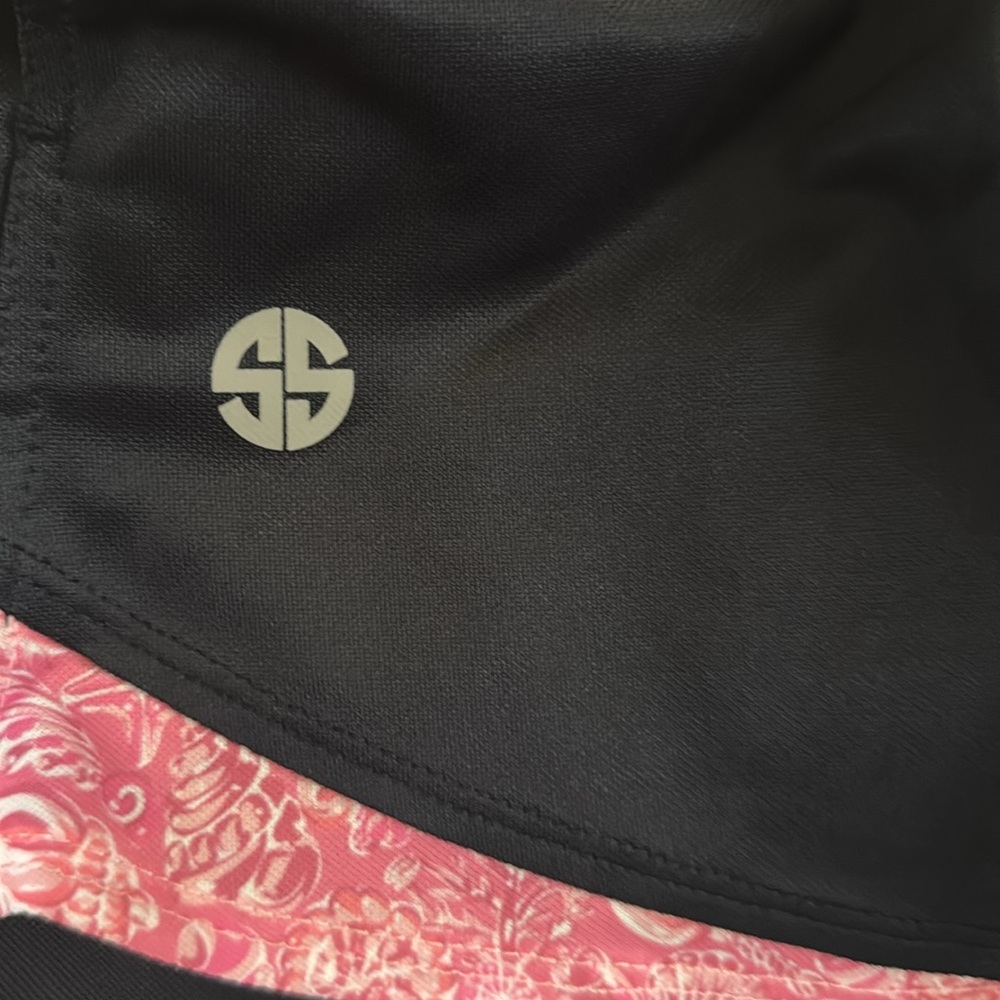 Simply Southern Cheer Shorts Pink Logo Taping & Seashell Trim Pockets NW… - Picture 5 of 9